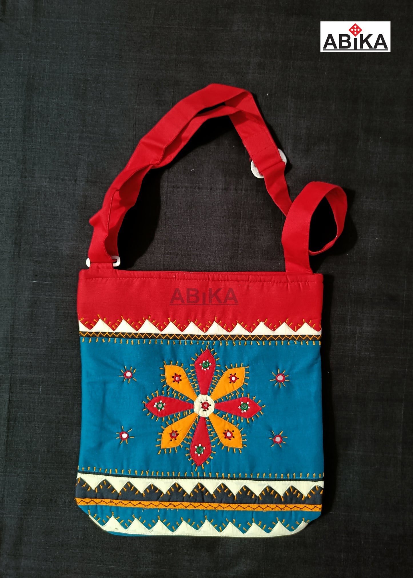 Hand Crafted High Quality Multi-use Bag/Vanity Bag | Handmade Pipili Applique