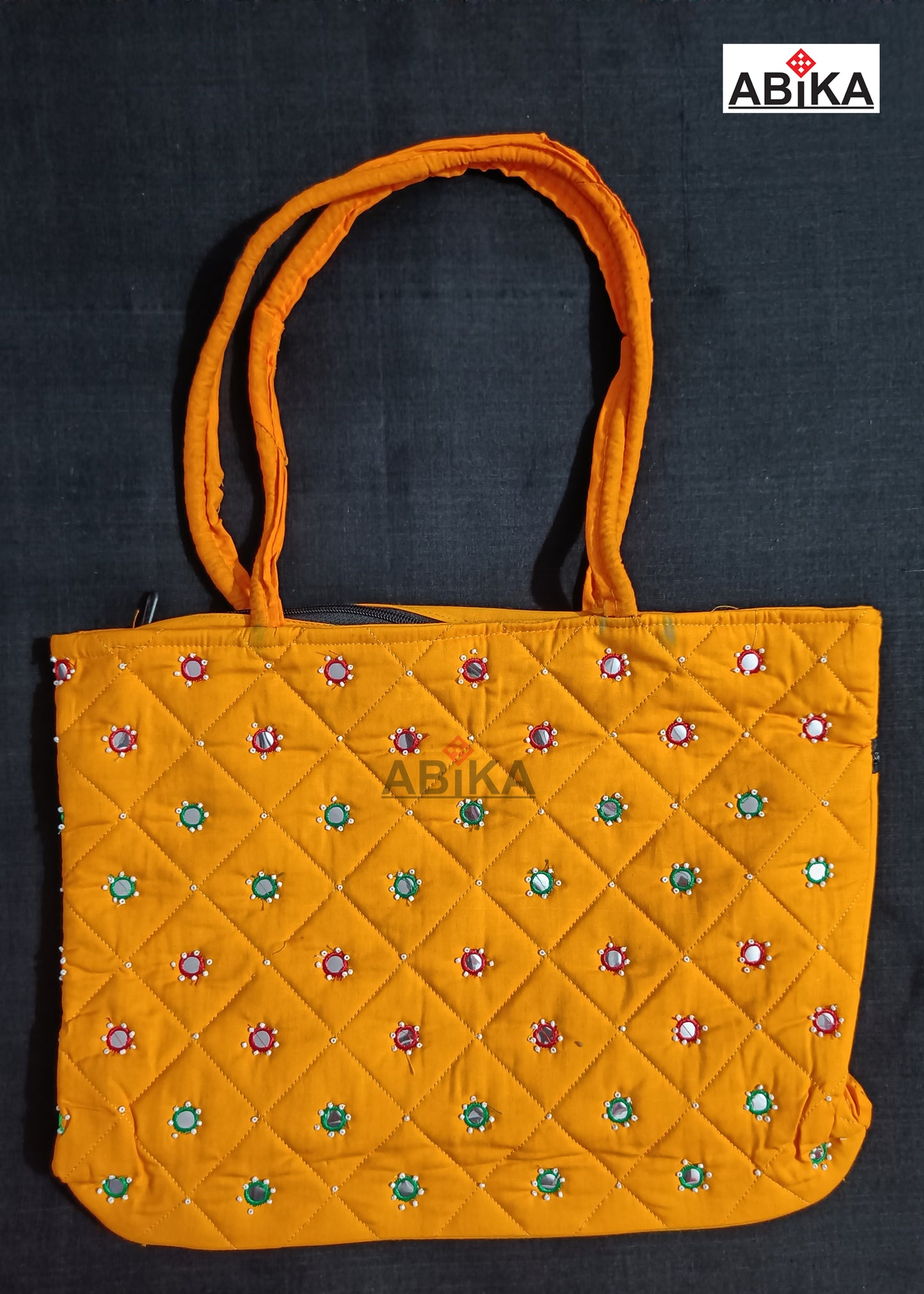 Mirror Crafted Multi-use Bag/Vanity Bag | Handmade Pipili Applique