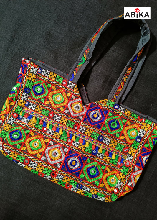 Hand Crafted High Quality Embroidery Multi Color & Multi-use Bag/Vanity Bag | Handmade Pipili Applique