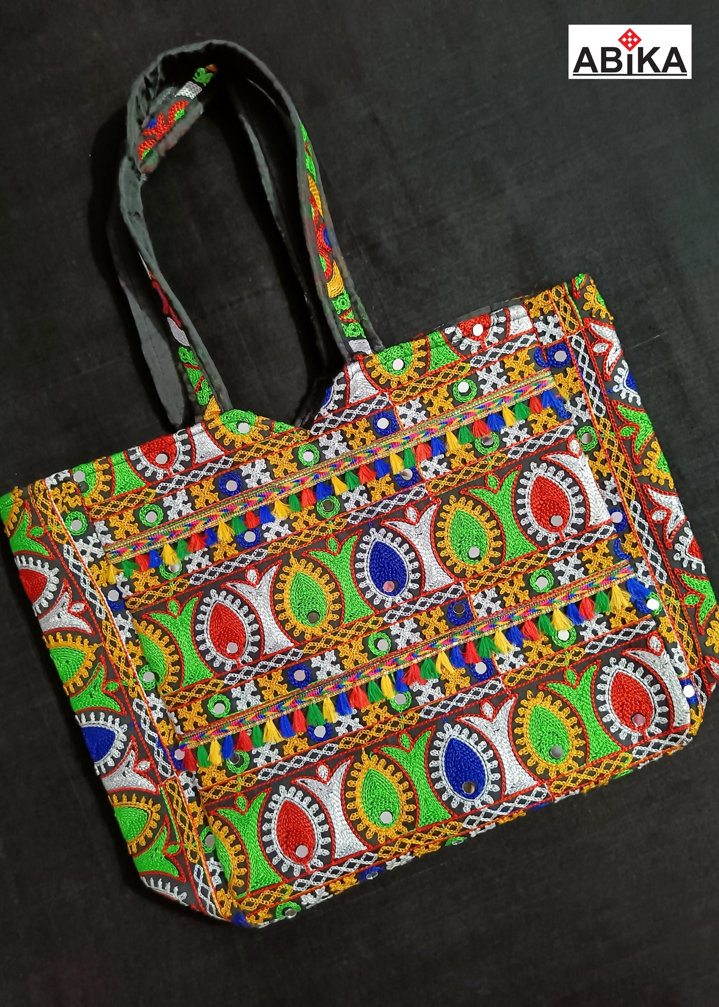 Hand Crafted High Quality Embroidery Multi Color & Multi-use Bag/Vanity Bag | Handmade Pipili Applique
